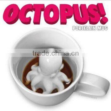 2016 new design , Octopus Porcelain Mug,Octopus attack Mug