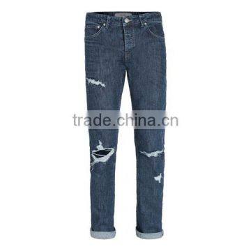 Men Fancy Ripped Blank New Style Men Jeans Pent Wholesale photo-4