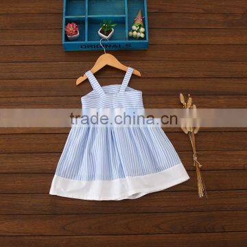 Girls Boutique Princess Dress Baby Stripe Design Clothes Wear With Bowknot Girl Birthday Dresses photo-2