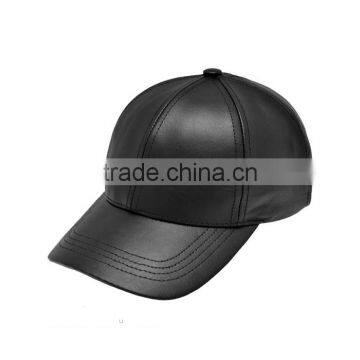 Custom Design Leather Black Sample Free Baseball Caps photo-2