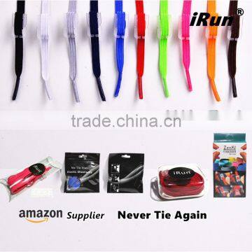 Convenient Never Need Tie Elastic Lazy Laces For Sport Triathlon - Black No Tie Friendly and Easyly Slip-on Shoelace - 10 Colors