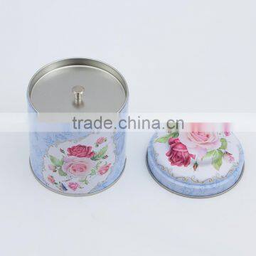 Cylindrical Candy Tin Box Packing Spot Baking Cookies Box Tinplate Tea Pots photo-4