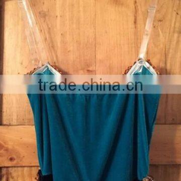 Girls Green Black Gold Dance Dress Costume Size Child Large photo-2