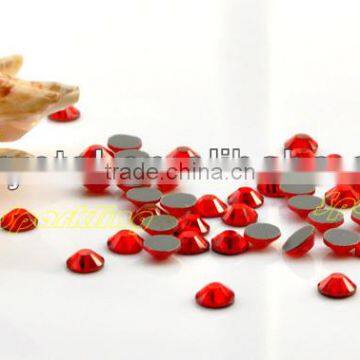 Flat Back Glass Hot Fix Stone Loose Crystal Components With a Flat Reverse Side Siam Colour photo-3