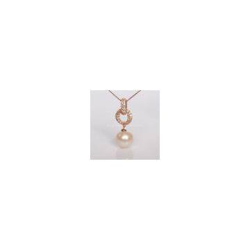 Rose Gold Sterling Silver Freshwater Pearl Pendant