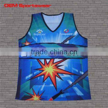 Funky design custom sublimated sport gym singlet for men