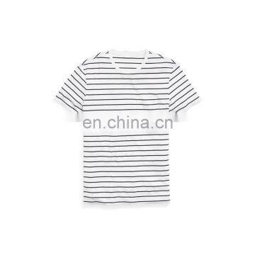 New 100% Cotton Wholesale Custom Striped t Shirt Mens photo-4