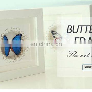 Wedding Party Supplies Home Decoration Elegant European Wooden Photo Frame With 3D Butterfly