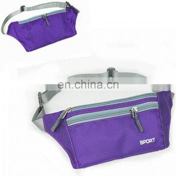 Purple Color Unisex Waterproof Nylon RFID Money Pouch Belt