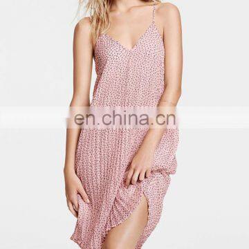 CHEFON Knife pleat laides beach dresses wholesale