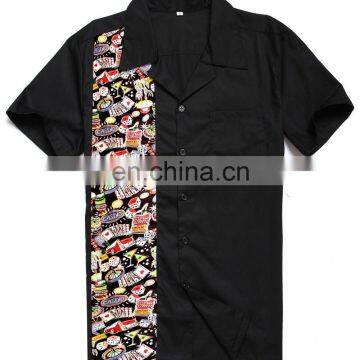 wholesale plus size clothing latest design casina printed bowling cotton workshirts