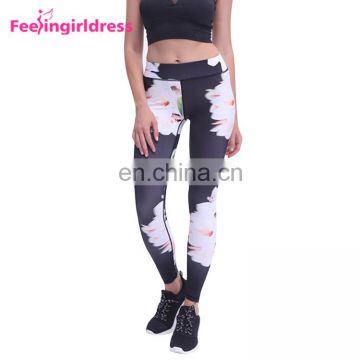 Apparel Wholesale Flower Printing High Quality Womens Yoga Pants Fitness