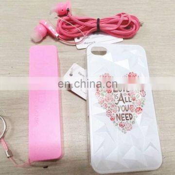 Phone case with power bank set for 2014 with love design