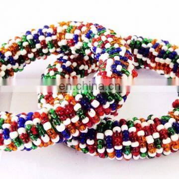 Tribal bangles-Pearl beaded bangles-Fashion wear pearl bracelet-Beach wear bangles-traditional pearl beaded bangles