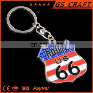 Customized painted metal keychain with ring in any shape and color made by GS craft