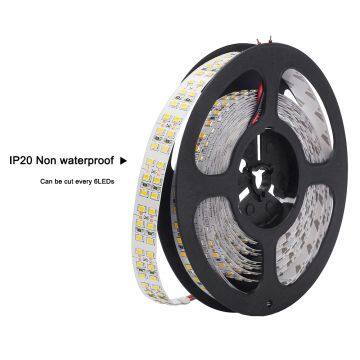 DC12V LED Strip 2835 SMD Double Row 240LEDs/m 5M/lot IP20 IP67 Waterproof Flexible LED Strip Light 3528 White Warm white