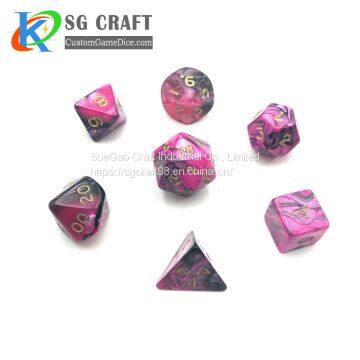 SueGao CARFT Factory Custom Colorful Polyhedral Plastic Dice Set photo-2