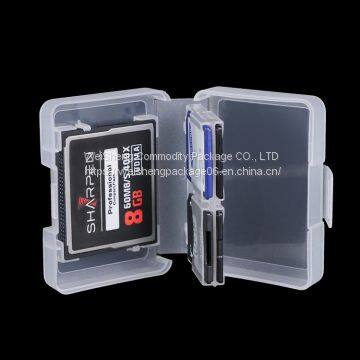 WEISHENG Multi 4 Slots CF SD Card Holder SD Memory Cards Small Memory Micro Card Boxes TF MMC Card Case Plastic photo-3
