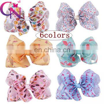 7Inches Girl big bow Barrettes Jojo Kids Laser Boutique Hair clips 6colors