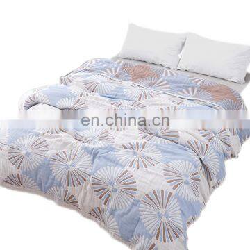 2020 New Design Factory Direct Supply 100 Cotton Muslin Throw Travel Picnic Soft Floral Summer Blanket With Competitive Price photo-3