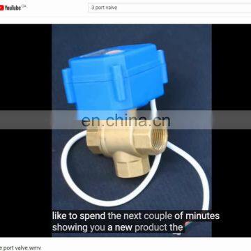 Electrically actuated 3-way ball  valve from manufacturer