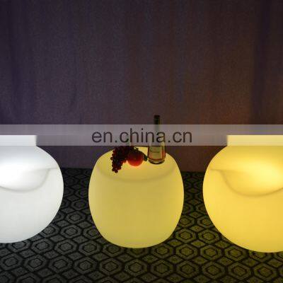 Wholesale Outdoor Led Bar Seat Lighting Changing Plastic Chair Illuminated Led Drum Stool photo-2