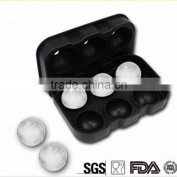 FDA LFGB Apporved Custom 6 Cavity Round Shape Silicone Ice Cube Tray photo-2