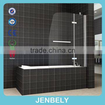 Jenbely 6mm Bathtub Two Glasses 180 Pivot Shower Screen photo-4