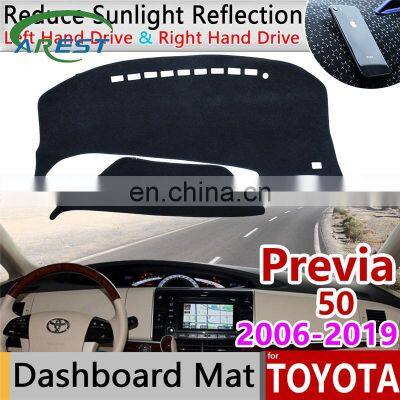 for Toyota Previa 50 2006~2019 XR50 Estima Tarago Anti-Slip Mat Dashboard Cover Pad Sunshade Dashmat Carpet Car Accessories 2018