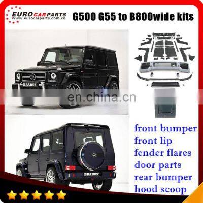 G500 W463 Body Kits Fit for MB G-CLASS W463 G500/ G55/ G63 to G800 Body Kits B-style G800 Wide Body Kits PU W463 Wide Kit
