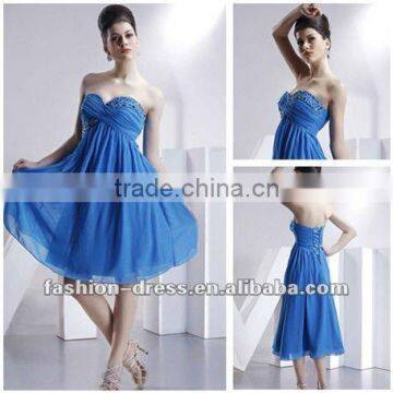 Beautiful Chiffon Sleeveless Strapless Knee-length A-line Party Dress