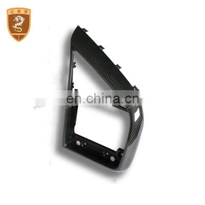 Dry Carbon Fiber Car Interior Trim Cover For R8 V8 V10 Spyder Monitor Air Con Vent Surround Cover Trim