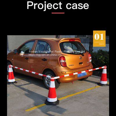 ZGYZJM High Quality PVC Traffic Safety Supplies Red and White With Reflective Film Retractable Cone Bar photo-4