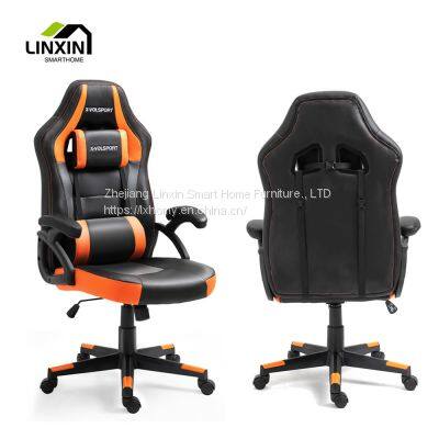 Wholesale PC Computer Leather Swivel Home Office Massage Desk Chairs Ergonomic With Lumbar Support and Headrest Manufacture photo-4