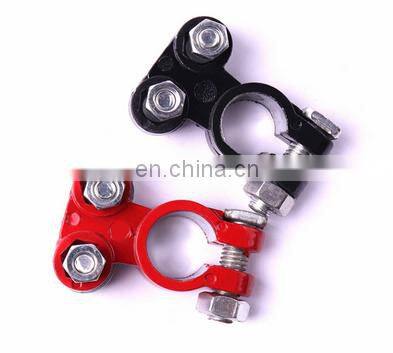 JZ universal positive negative red and black auto cable connector clips battery terminal