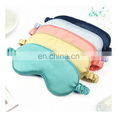 100% Pure Silk Double Side Shading Eyeshade Sleeping Eye Mask Cover Eyepatch Blindfolds Eyeshade Health Sleep Shield Light Pure photo-3