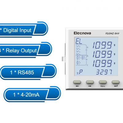 Panel Mount 3 Phase Multi Function Harmonic Analog Current Voltage Meter photo-3