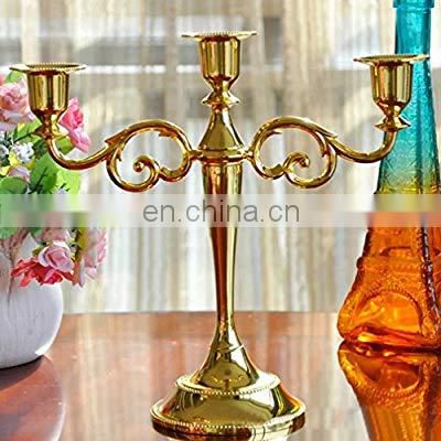 Wedding Candle Holder Centerpieces Candelabra Metal 3 Arms Candle Holder For Home Decor