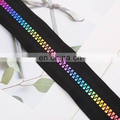 Customized Wholesale Rainbow Zipper Garment Supplies Colorful Resin Zipper photo-5