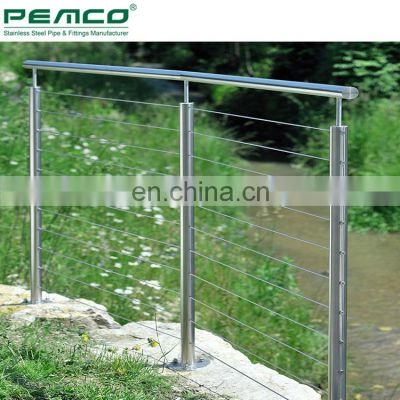 Modern Design Balcony Tension Cable Balustrade Deck Stainless Steel Wire Railing