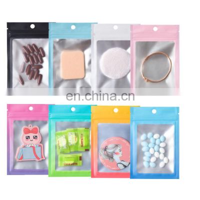 In Stock Resealable Mylar Zip lock Food Storage Bags Small Ziplock Packaging with Window For Food Self Sealing Storage