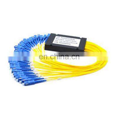 China manufacturer mini core spliter fiber optic fiber 2-16 spliter PLC micro splitter ABS box type splitter