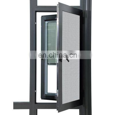 Double glazed aluminum aluminium windows with fly screen