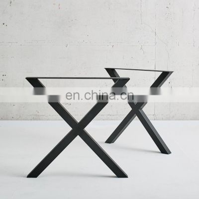 Table Leg Customized Industrial Vintage Frames Wood Table Panel Iron Metal X Shape Dining Restaurant Trestle Table Legs Base