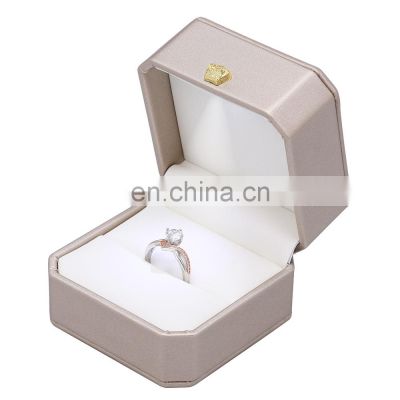 Unique Design Champagne Color Led Jewelry Box With Logo Jewelry Ring Box