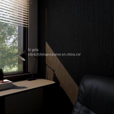 Bamboo Wood Fiber Integrated Wallboard PVC Panel Decorative Board Made in China photo-3