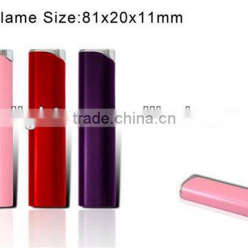 Fashion refillable lady slim cigarette flame lighter