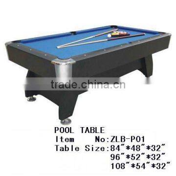 pool table with leg levelers