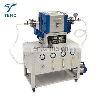 1200 Degree Laboratory Mini Vacuum Furnace Chemical Vapor Deposition System CVD Tube Furnace with Multiple Gas Channels