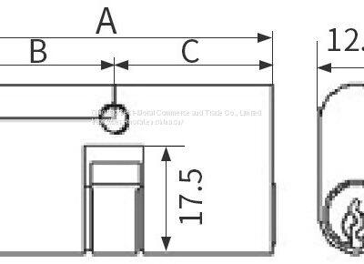 Anti-theft Rust-proof Gold Color Oval Shaped Double Open Brass Lock Cylinder photo-5
